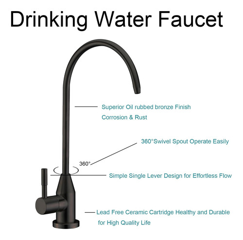 Grifo De Agua Potable, Aceite De Acero Inoxidable Moderno De