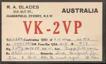 Comprar Tarjeta Qsl - De Vk2vp A Lu6ha (año 1947)