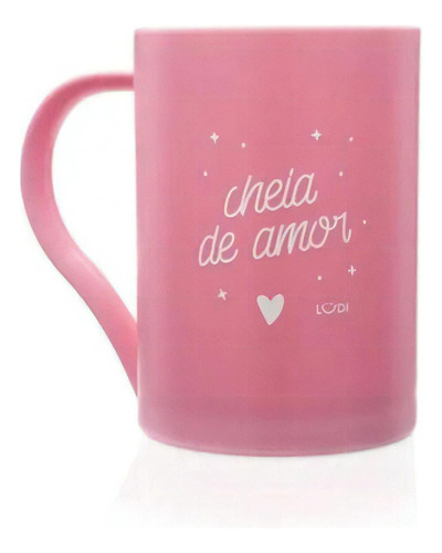 Caneca Grande 550ml Pp Resistente - Cheia De Amor - Ludi