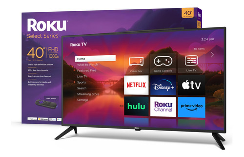 Roku 40 Smart Rokutv Full Hd Con Control De Voz Pantalla Bri