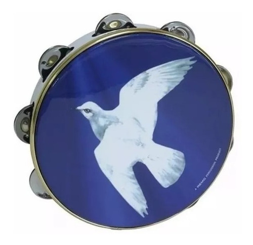 Imagen 3 de 4 de Pandero Remo Tambourine 8 Pulgadas 8 Sonajas Simples Paloma