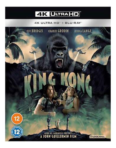 King Kong 1976 Jeff Bridges Pelicula 4k Ultra Hd + Blu-ray