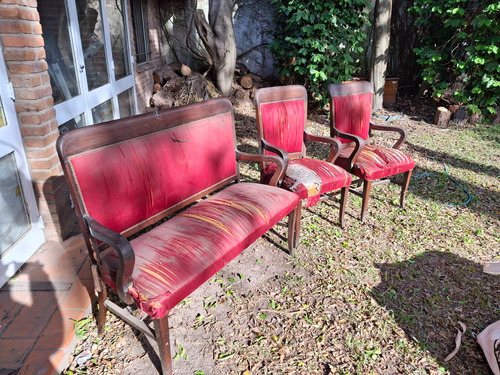 Juego De Sillones Provenzal Para Reparar Y Tapizar Marrón Oscuro (Usado)