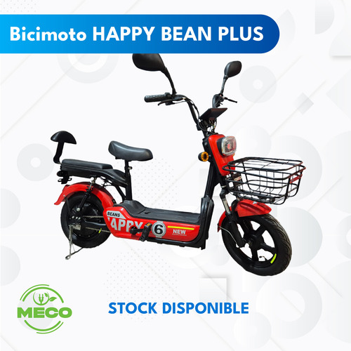 Bicimoto Eléctrica Mod Happy6 Roja Bat Plomo Extraible 350w