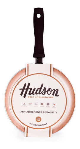 Panquequera Sarten Antiadherente Ceramica Hudson 22 Silicona