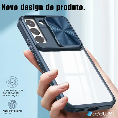 Capa Capinha Case Anti Impacto Com Proteção Na Câmera Slide Para Galaxy S25 Plus - Cor Roxo