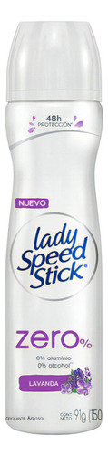 Desodorante En Aerosol Lady Speed Stick Zero% Lavanda 91g