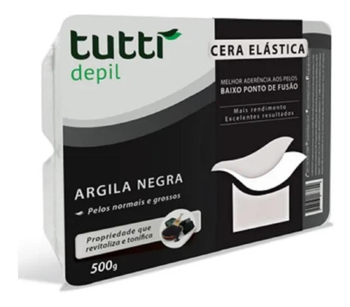 Cera Elástica Argila Negra 500g Para Peles Oleosas Premium