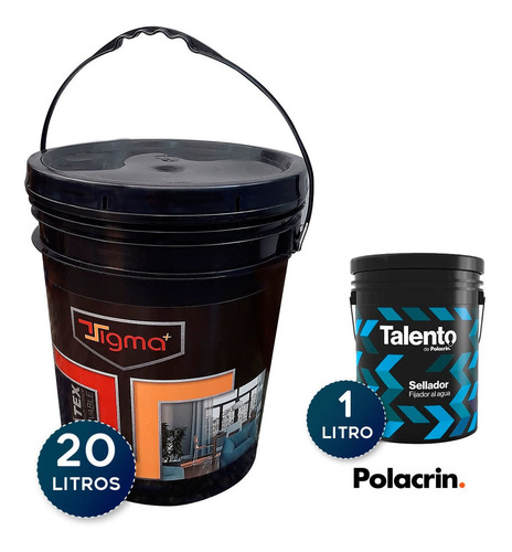 Imagen 1 de 10 de Kit Latex Blanco 20 Litros Interior 1lt Fijador