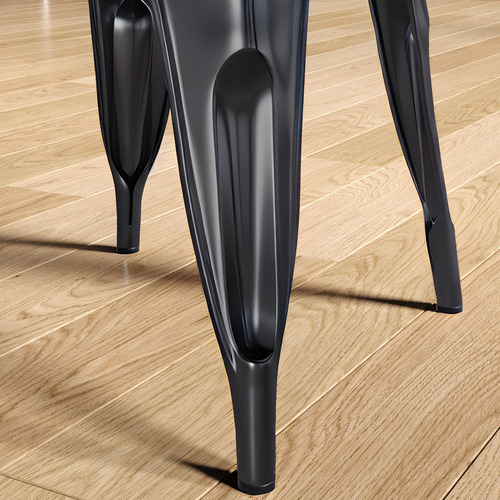 Silla De Comedor Con Apoyabrazo Tolix Zhome X6 Reforzada De Hierro Estructura De La Silla Gris Oscuro Asiento Gris Oscuro Diseño De La Tela Metal