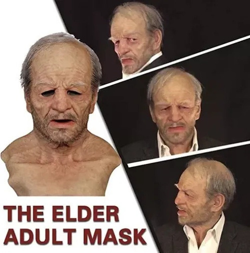 Máscara Realista De Látex For Hombre Viejo, Accesorio Para