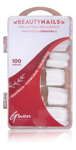 Unha Curvatura C Postiça Tips 100 Unidades Longa Nail Design