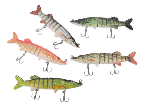 Señuelos De Pesca Articulados, 5 Piezas, Engranajes, Realist