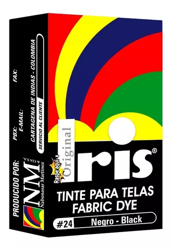 Tinte Para Telas Ropa Iris Negro X2 Unidades