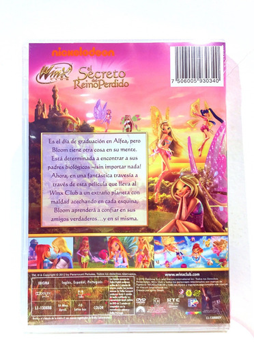 Winx Club El Secreto Del Reino Perdido Dvd Nuevo Original