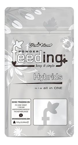 Powder Feeding Hybrids Fertilizante Sales 125g - Up! Grow