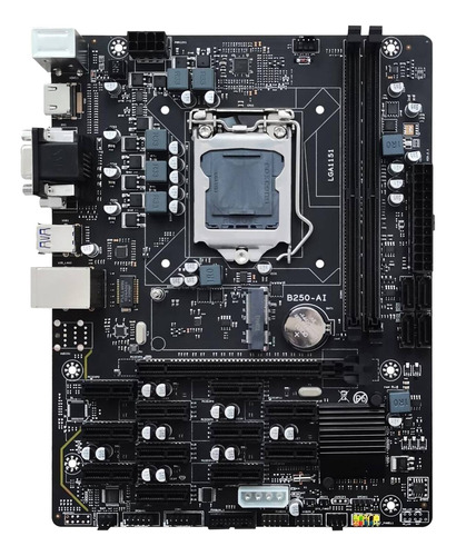 Placa Madre Minera B250 Btc 12 X Pcie Lga1151 Ddr De Doble C