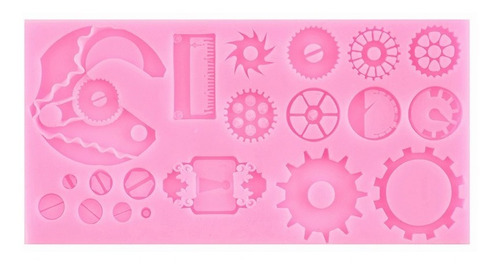 Molde De Engranajes Brújula 3d Para Fondant Pasta Resina