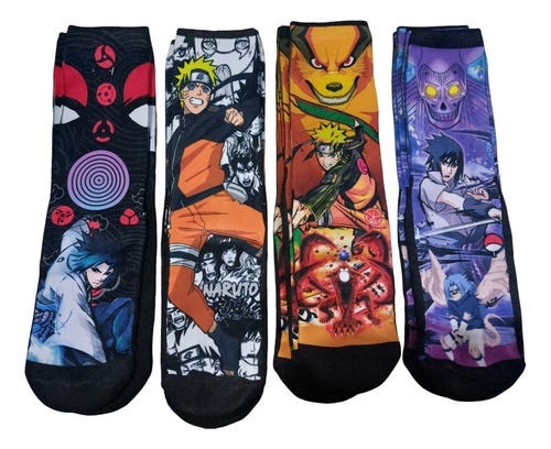  Calcetas Premium  - Naruto Shippuden (4 Pares)