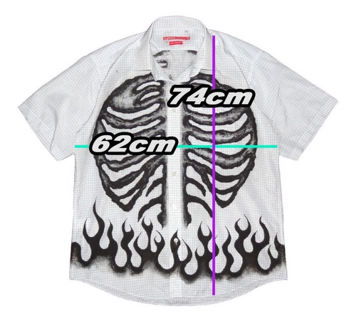 Imagen 6 de 6 de Camisa Bones Esqueleto Huesos Grunge Zombie Pintada A Mano C