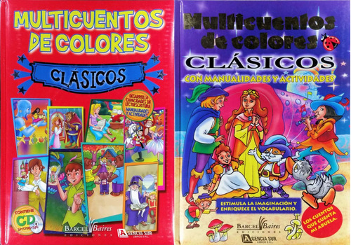 Multicuentos De Colores, Cuentos Clásicos Rojo Y Azul