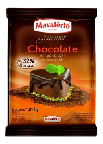 Chocolate Em Pó Solúvel 32% 1kg Mavalério