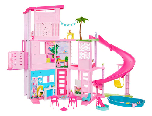 Casa De Muñecas Barbie Nueva Casa De Los Sueños Hmx10 Color Rosa