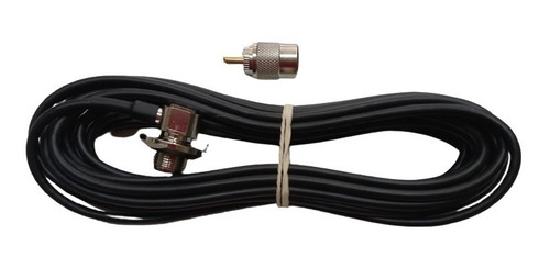 Imagen 1 de 3 de Cable De Antena Movil Vhf/uhf 5 Mtrs Con Conector Pl-259