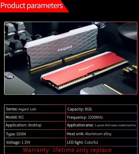 Memória Ram Asgard 16gb (2x8gb) 3200mhz Rgb