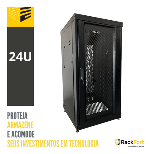 Rack Servidor Perfurado 24u X 970mm Flex Tipo Piso Padrão 19