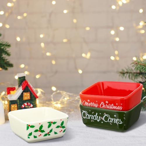 Juego De 3 Piezas De Cuencos De Azúcar De Navidad Pequeño C