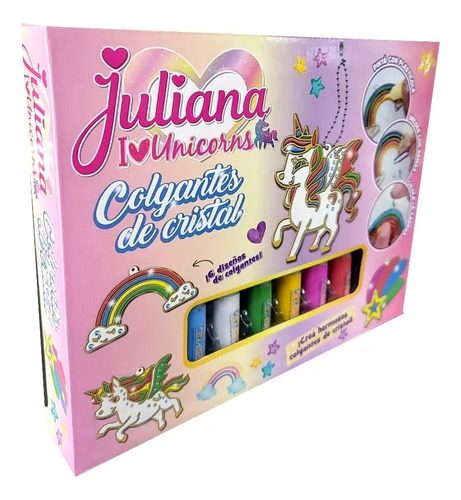 Colgantes De Cristal Juliana I Love Unicorn Decora Crea Full