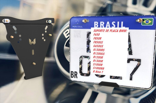 Imagem 4 de 9 de Suporte Original Reforço De Placa Mercosul Bmw (todas)
