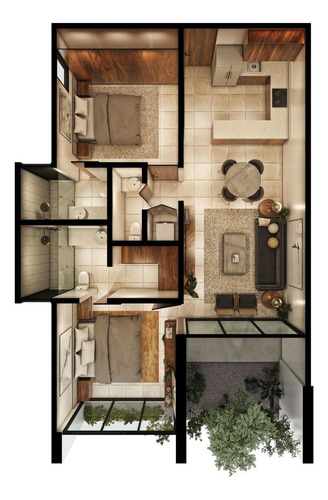 Departamento En Venta En Dzitya, Yucatán 1 Hab Con Amenidades