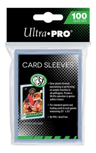 Sleeves Antimicrobial Para Cards Ultra Pro X 100 Unidades