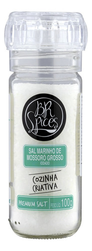 Sal Marinho Grosso com Moedor BR Spices Premium Salt Vidro 100g