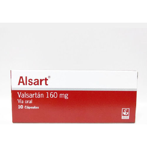 Alsart Valsartan 160mg 10capsulas