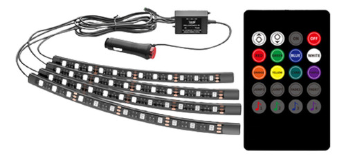 Luzes Led Strip Para O Interior Do Carro, 4 Unidades De Cont