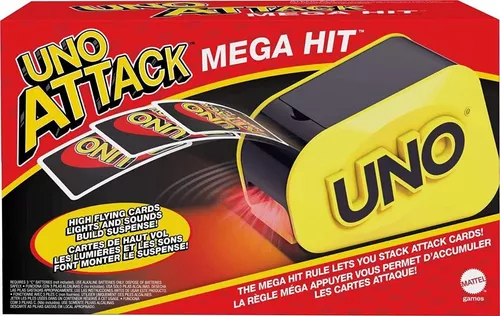 Uno Attack Mega Hit Jogo Lançador De Cartas Maquina Mattel