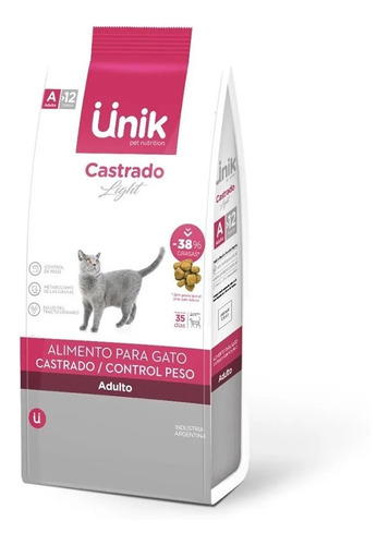 Unik Gato Castrado Control De Peso Light X 7.5 Kg