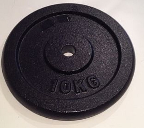 Imagen 2 de 4 de Discos De Fundición Hierro 20kg (2 X 10kg) Mancuernas Pesas