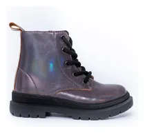 Comprar Borcegos Nena Botita Marcel Lyon Con Cordones Cierre Lateral