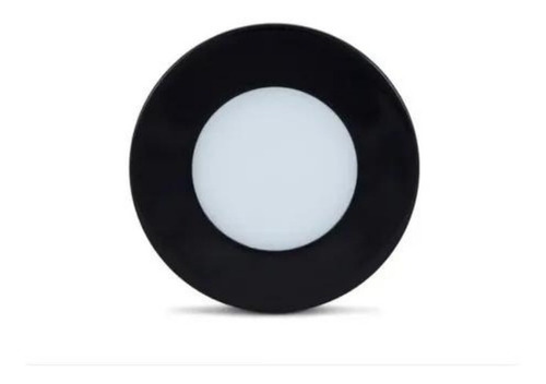 Luminária Preta Spot Point Circular Luz Fria 1,5w Ledline