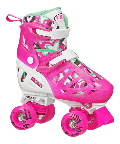Patines Quad Roller Derby Trac Star Rosa (ajustable)