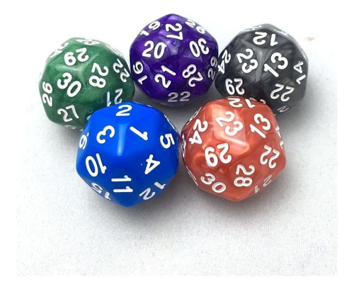 Smartdealspro 5-pack De Random Color D30 polyhedral Dados G