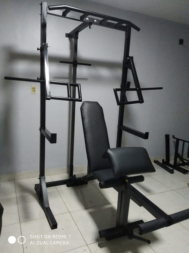 Jaula Multifuncional + Accesorios + Banco Completo