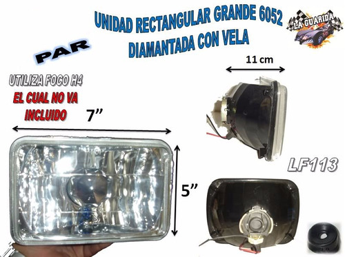 Unidad Rectangular Grande Diamantada Con Vela Lf113