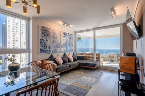 Venta De Moderno Depto En Costa De Montemar Con Vista Al Mar