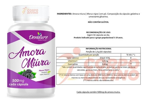 Amora Miura 500 mg 60 cápsulas desnaturalizadas para la menopausia y la menopausia