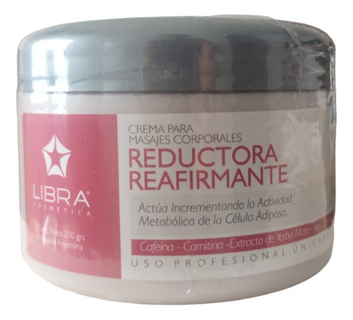 6 Crema Masajes Reductora Y Reafirmante 250g Libra Cosmetica Fragancia Suave